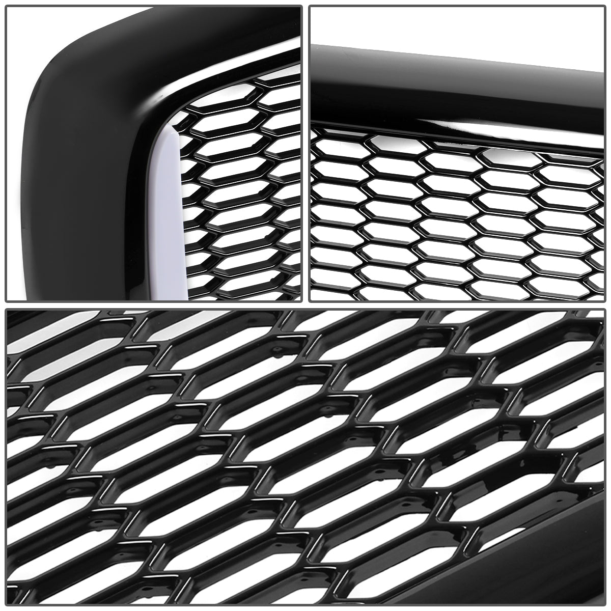 PARRILLA GRILLE - 02-05 DODGE RAM 1500 / 03-05 DODGE RAM 2500, 3500 - HONEYCOMB MESH - W/ LED DRL LIGHT - LED'S REQUIRE WIRING INTO EXISTING LIGHTING - BLACK
