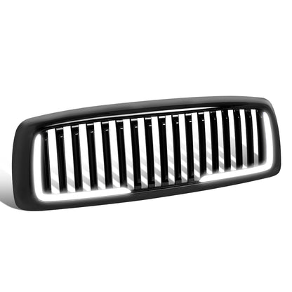 PARRILLA GRILLE - 02-05 DODGE RAM 1500 / 03-05 DODGE RAM 2500, 3500 - VERTICAL FENCE STYLE - W/ LED DRL LIGHT - LED'S REQUIRE WIRING INTO EXISTING LIGHTING - BLACK