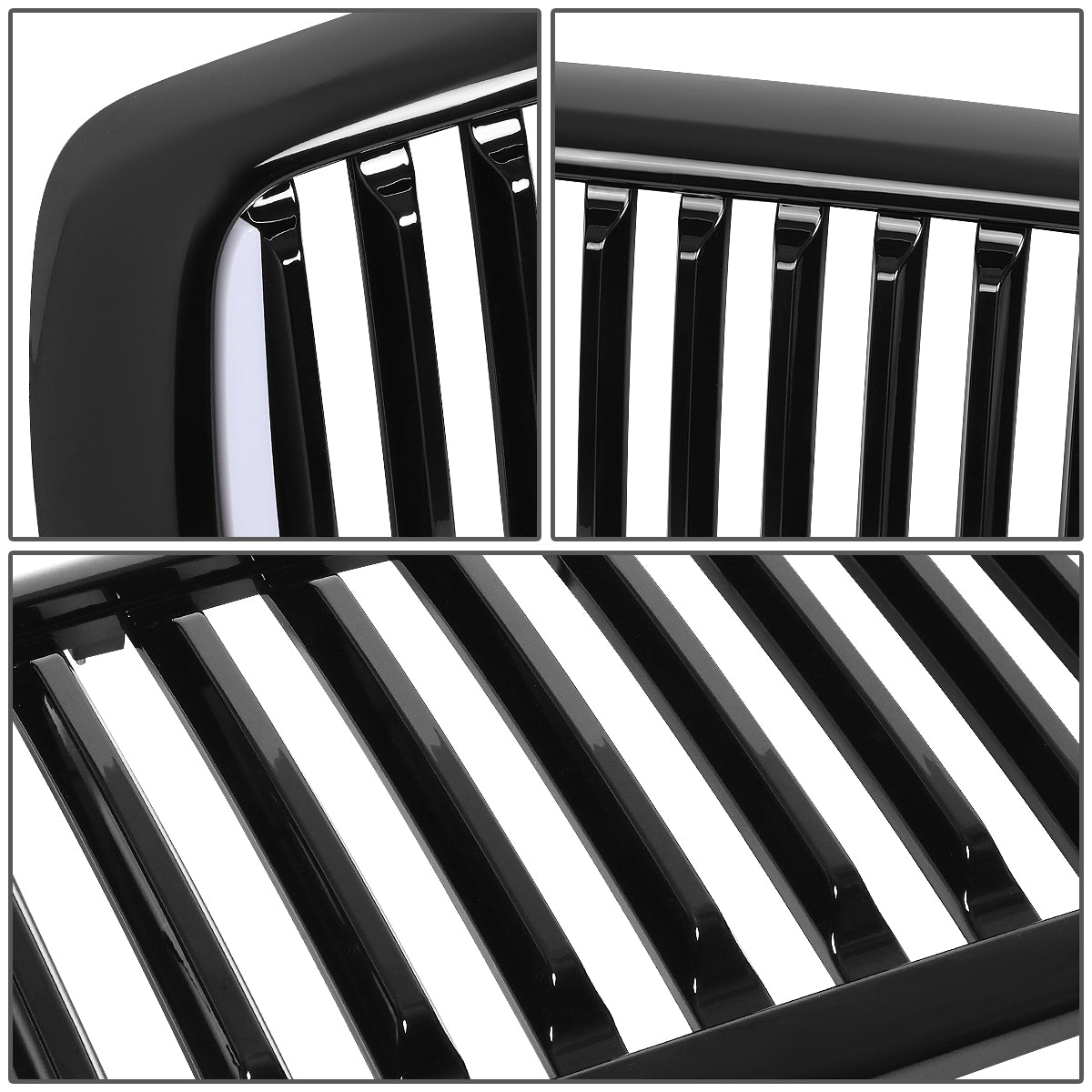 PARRILLA GRILLE - 02-05 DODGE RAM 1500 / 03-05 DODGE RAM 2500, 3500 - VERTICAL FENCE STYLE - W/ LED DRL LIGHT - LED'S REQUIRE WIRING INTO EXISTING LIGHTING - BLACK