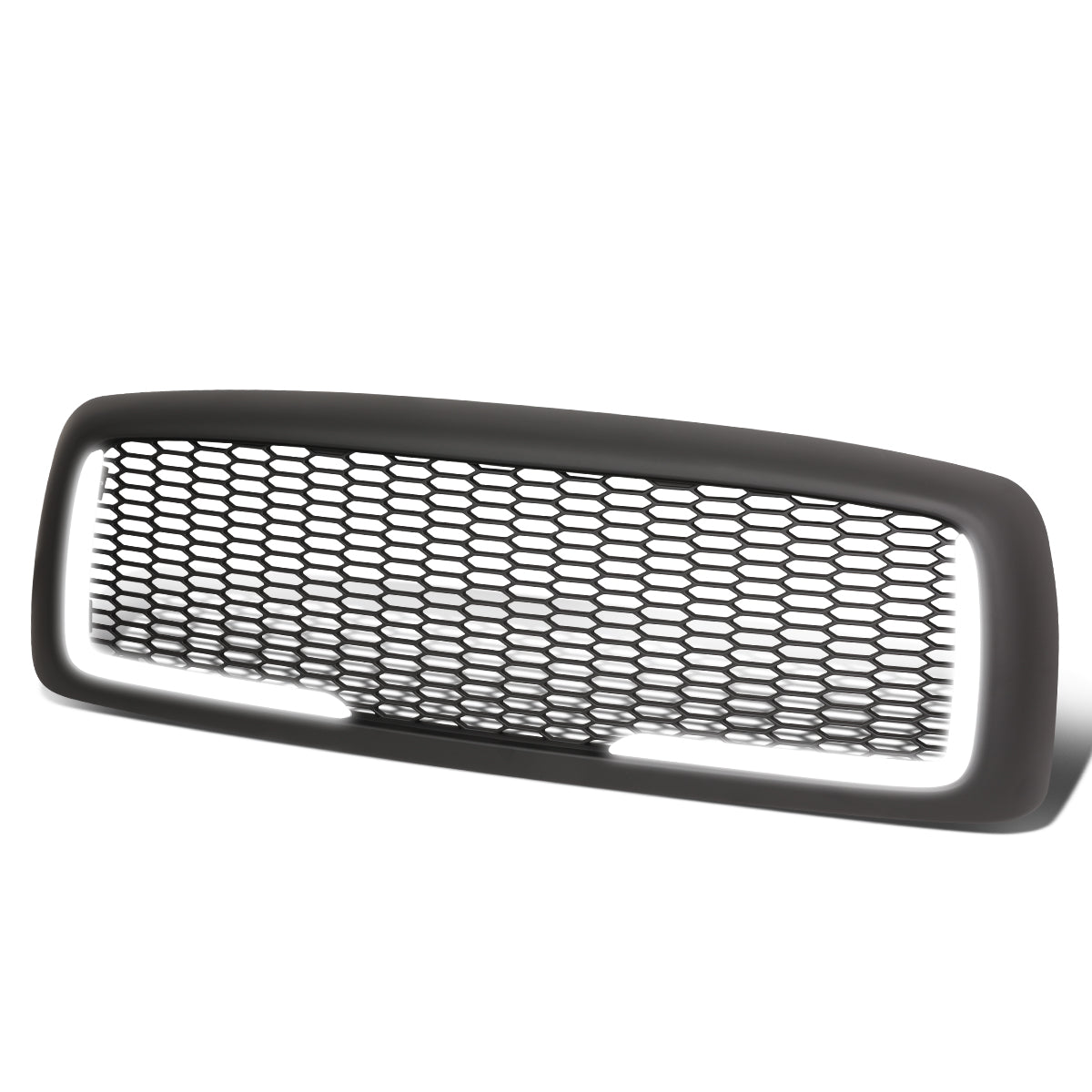 PARRILLA GRILLE - 02-05 DODGE RAM 1500 / 03-05 DODGE RAM 2500, 3500 - HONEYCOMB MESH - W/ LED DRL LIGHT - LED'S REQUIRE WIRING INTO EXISTING LIGHTING - MATTE BLACK