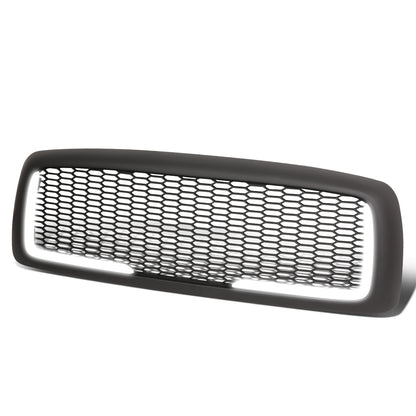 PARRILLA GRILLE - 02-05 DODGE RAM 1500 / 03-05 DODGE RAM 2500, 3500 - HONEYCOMB MESH - W/ LED DRL LIGHT - LED'S REQUIRE WIRING INTO EXISTING LIGHTING - MATTE BLACK