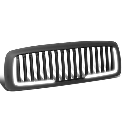 PARRILLA GRILLE - 02-05 DODGE RAM 1500 / 03-05 DODGE RAM 2500, 3500 - VERTICAL FENCE STYLE - W/ LED DRL LIGHT - LED'S REQUIRE WIRING INTO EXISTING LIGHTING - MATTE BLACK