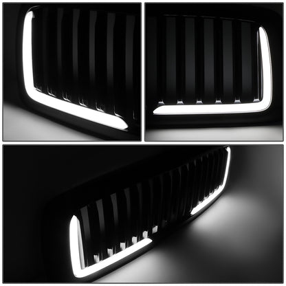 PARRILLA GRILLE - 02-05 DODGE RAM 1500 / 03-05 DODGE RAM 2500, 3500 - VERTICAL FENCE STYLE - W/ LED DRL LIGHT - LED'S REQUIRE WIRING INTO EXISTING LIGHTING - MATTE BLACK