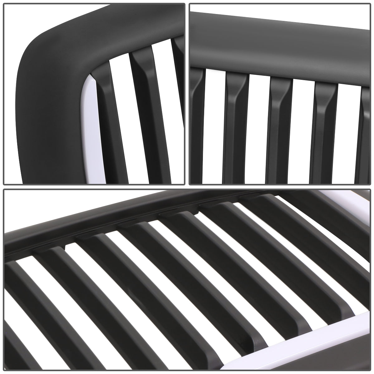 PARRILLA GRILLE - 02-05 DODGE RAM 1500 / 03-05 DODGE RAM 2500, 3500 - VERTICAL FENCE STYLE - W/ LED DRL LIGHT - LED'S REQUIRE WIRING INTO EXISTING LIGHTING - MATTE BLACK