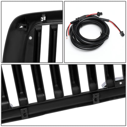 PARRILLA GRILLE - 02-05 DODGE RAM 1500 / 03-05 DODGE RAM 2500, 3500 - VERTICAL FENCE STYLE - W/ LED DRL LIGHT - LED'S REQUIRE WIRING INTO EXISTING LIGHTING - MATTE BLACK