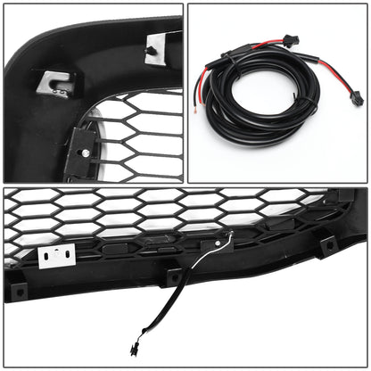 PARRILLA GRILLE - 06-08 DODGE RAM 1500 / 06-09 DODGE RAM 2500, 3500 - HONEYCOMB MESH - W/ LED DRL LIGHT - LED'S REQUIRE WIRING INTO EXISTING LIGHTING - BLACK