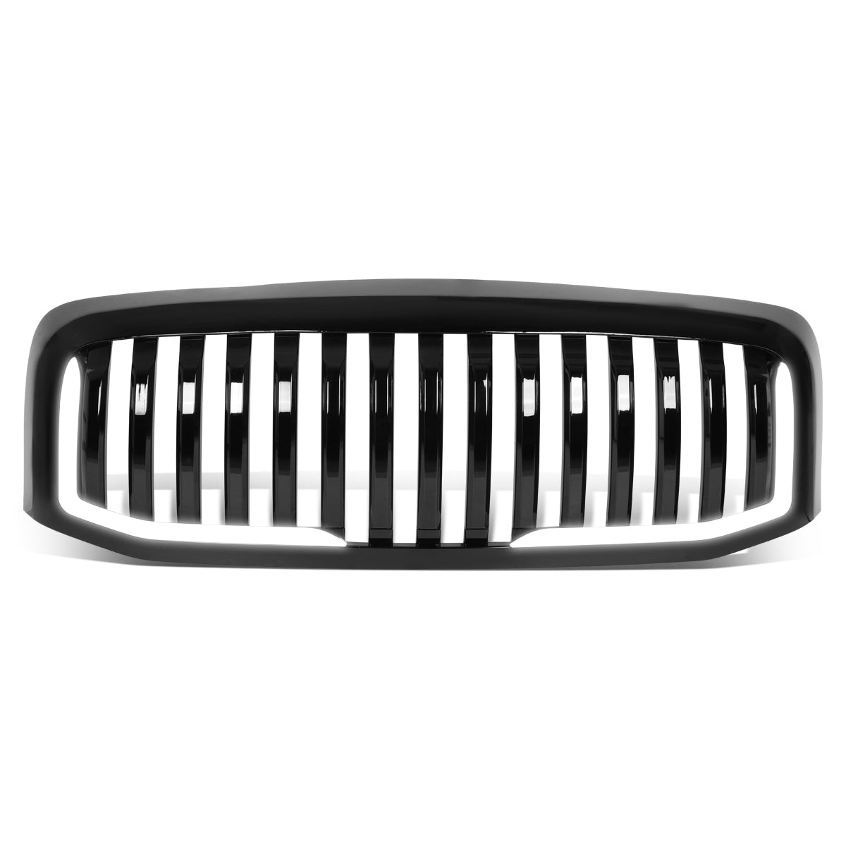 PARRILLA GRILLE - 06-08 DODGE RAM 1500 / 06-09 DODGE RAM 2500, 3500 - VERTICAL FENCE STYLE - W/ LED DRL LIGHT - LED'S REQUIRE WIRING INTO EXISTING LIGHTING - BLACK