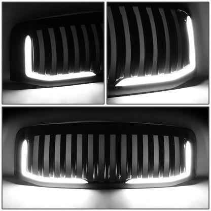 PARRILLA GRILLE - 06-08 DODGE RAM 1500 / 06-09 DODGE RAM 2500, 3500 - VERTICAL FENCE STYLE - W/ LED DRL LIGHT - LED'S REQUIRE WIRING INTO EXISTING LIGHTING - BLACK