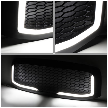 PARRILLA GRILLE - 06-08 DODGE RAM 1500 / 06-09 DODGE RAM 2500, 3500 - HONEYCOMB MESH - W/ LED DRL LIGHT - LED'S REQUIRE WIRING INTO EXISTING LIGHTING - MATTE BLACK
