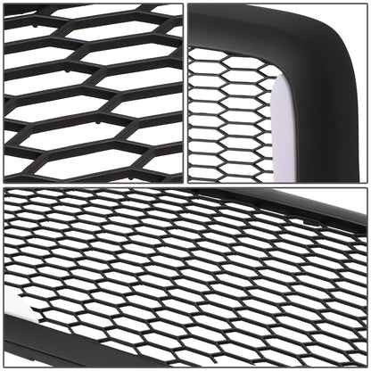 PARRILLA GRILLE - 06-08 DODGE RAM 1500 / 06-09 DODGE RAM 2500, 3500 - HONEYCOMB MESH - W/ LED DRL LIGHT - LED'S REQUIRE WIRING INTO EXISTING LIGHTING - MATTE BLACK