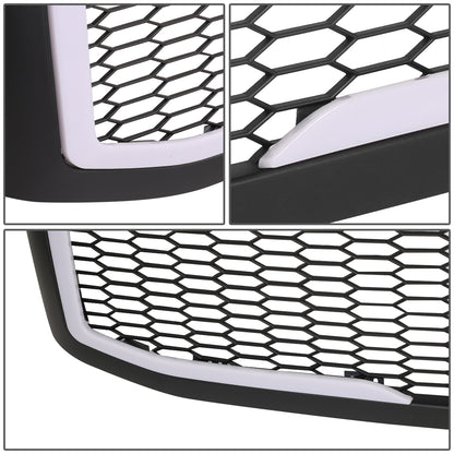 PARRILLA GRILLE - 06-08 DODGE RAM 1500 / 06-09 DODGE RAM 2500, 3500 - HONEYCOMB MESH - W/ LED DRL LIGHT - LED'S REQUIRE WIRING INTO EXISTING LIGHTING - MATTE BLACK