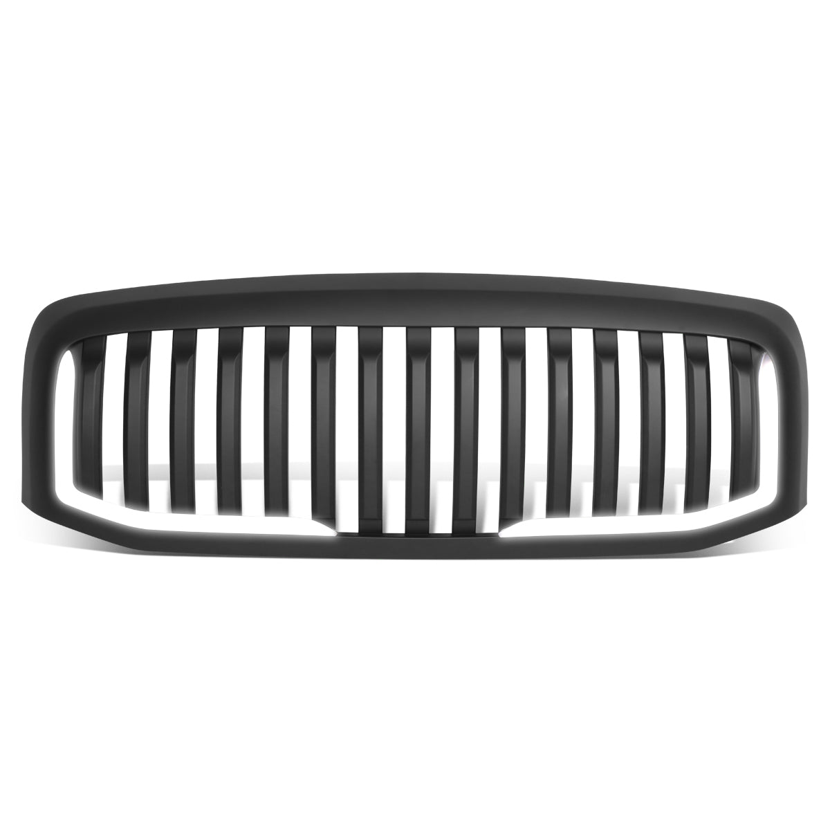 PARRILLA GRILLE - 06-08 DODGE RAM 1500 / 06-09 DODGE RAM 2500, 3500 - VERTICAL FENCE STYLE - W/ LED DRL LIGHT - LED'S REQUIRE WIRING INTO EXISTING LIGHTING - MATTE BLACK