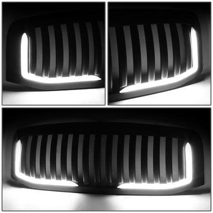 PARRILLA GRILLE - 06-08 DODGE RAM 1500 / 06-09 DODGE RAM 2500, 3500 - VERTICAL FENCE STYLE - W/ LED DRL LIGHT - LED'S REQUIRE WIRING INTO EXISTING LIGHTING - MATTE BLACK