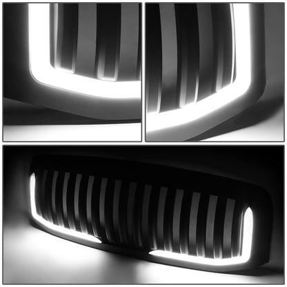 PARRILLA GRILLE - 06-08 DODGE RAM 1500 / 06-09 DODGE RAM 2500, 3500 - VERTICAL FENCE STYLE - W/ LED DRL LIGHT - LED'S REQUIRE WIRING INTO EXISTING LIGHTING - MATTE BLACK