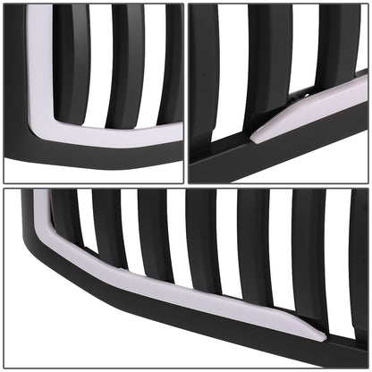 PARRILLA GRILLE - 06-08 DODGE RAM 1500 / 06-09 DODGE RAM 2500, 3500 - VERTICAL FENCE STYLE - W/ LED DRL LIGHT - LED'S REQUIRE WIRING INTO EXISTING LIGHTING - MATTE BLACK