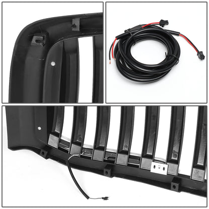 PARRILLA GRILLE - 06-08 DODGE RAM 1500 / 06-09 DODGE RAM 2500, 3500 - VERTICAL FENCE STYLE - W/ LED DRL LIGHT - LED'S REQUIRE WIRING INTO EXISTING LIGHTING - MATTE BLACK