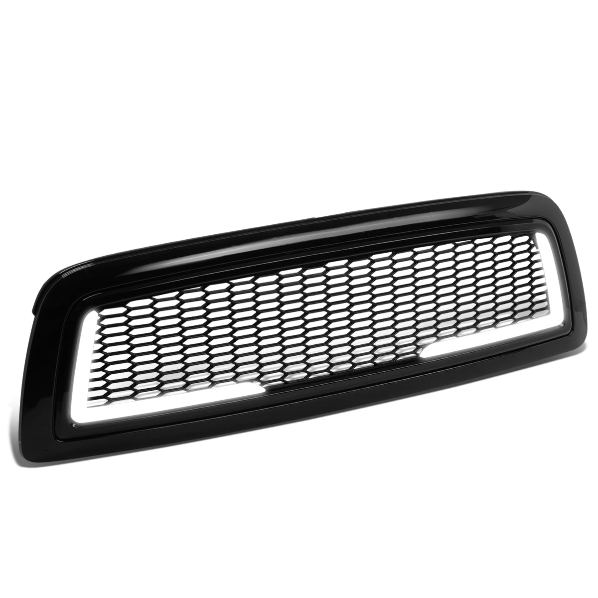PARRILLA GRILLE - 09-12 DODGE RAM 1500 - HONEYCOMB MESH - W/ LED DRL LIGHT - LED'S REQUIRE WIRING INTO EXISTING LIGHTING - BLACK