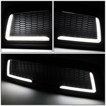 PARRILLA GRILLE - 09-12 DODGE RAM 1500 - HONEYCOMB MESH - W/ LED DRL LIGHT - LED'S REQUIRE WIRING INTO EXISTING LIGHTING - BLACK