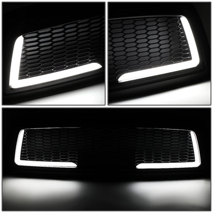 PARRILLA GRILLE - 09-12 DODGE RAM 1500 - HONEYCOMB MESH - W/ LED DRL LIGHT - LED'S REQUIRE WIRING INTO EXISTING LIGHTING - BLACK