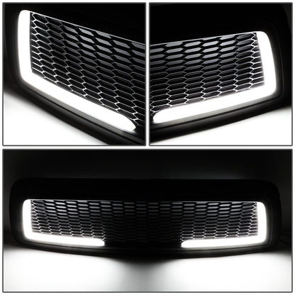 PARRILLA GRILLE - 09-12 DODGE RAM 1500 - HONEYCOMB MESH - W/ LED DRL LIGHT - LED'S REQUIRE WIRING INTO EXISTING LIGHTING - MATTE BLACK