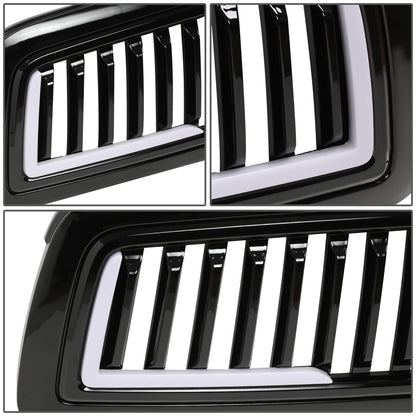 PARRILLA GRILLE - 09-12 DODGE RAM 1500 - VERTICAL FENCE STYLE - W/ LED DRL LIGHT - LED'S REQUIRE WIRING INTO EXISTING LIGHTING - BLACK