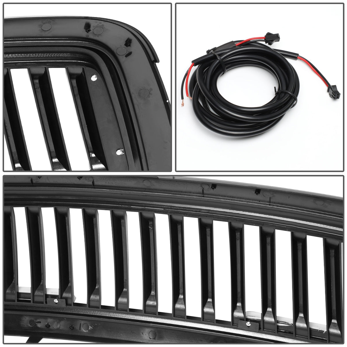 PARRILLA GRILLE - 09-12 DODGE RAM 1500 - VERTICAL FENCE STYLE - W/ LED DRL LIGHT - LED'S REQUIRE WIRING INTO EXISTING LIGHTING - BLACK