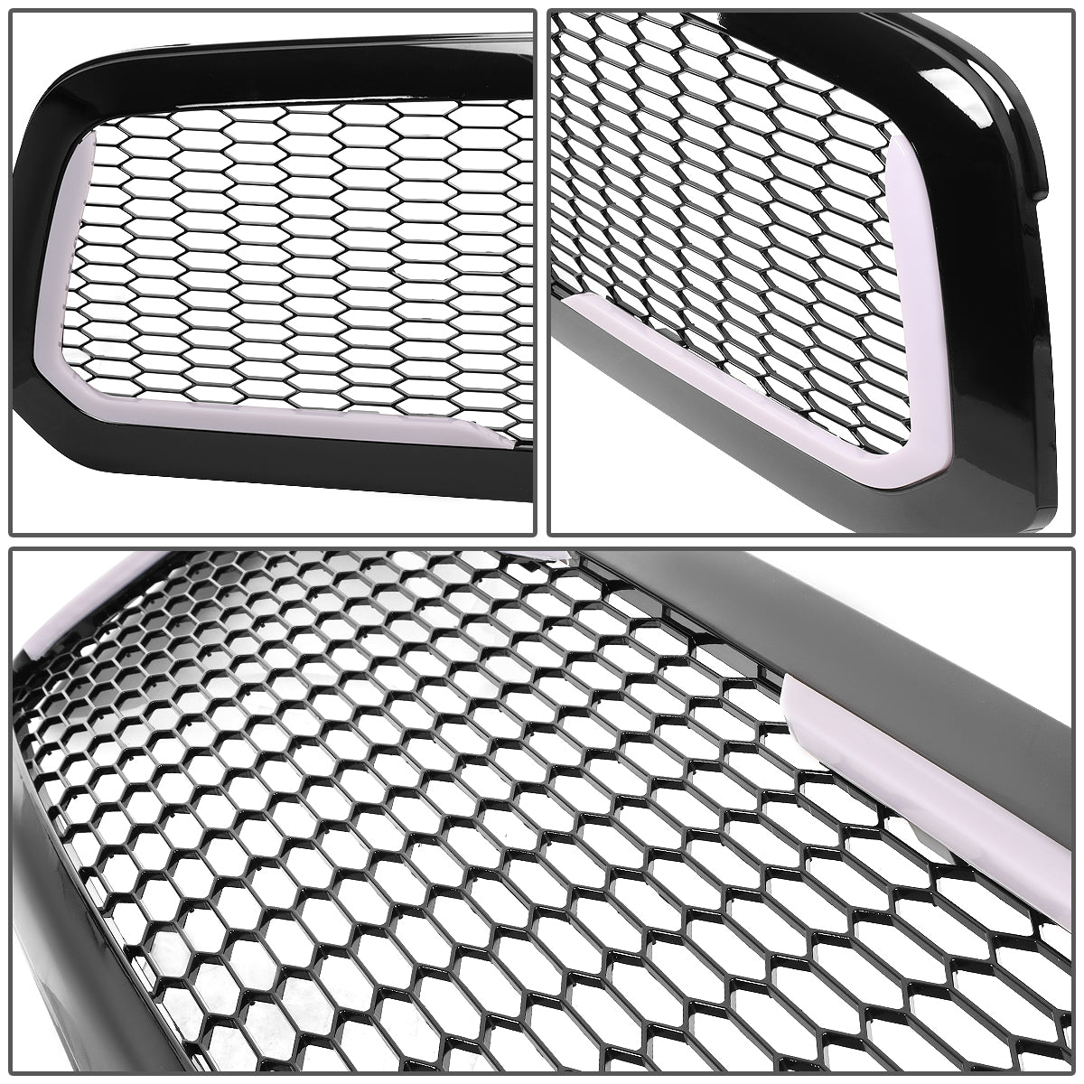 PARRILLA GRILLE - 13-18 DODGE RAM 1500 / 2018 DODGE RAM 1500 CLASSIC - DOES NOT FIT REBEL MODEL - HONEYCOMB MESH - W/ LED DRL LIGHT - LED'S REQUIRE WIRING INTO EXISTING LIGHTING - BLACK
