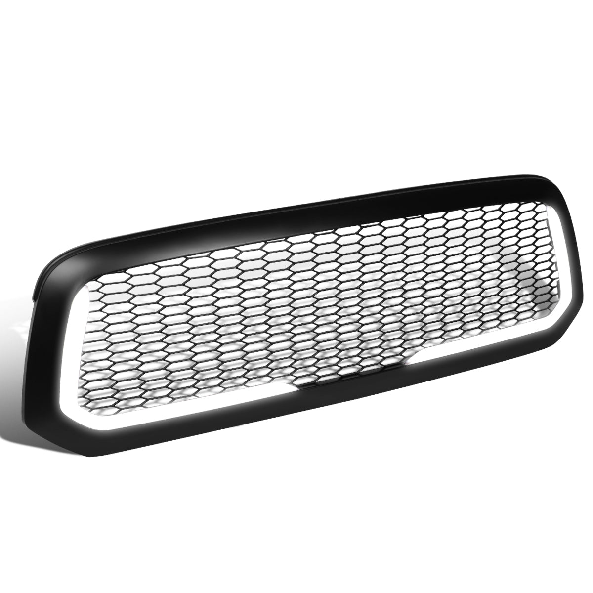 PARRILLA GRILLE - 13-18 DODGE RAM 1500 / 2018 DODGE RAM 1500 CLASSIC - DOES NOT FIT REBEL MODEL - HONEYCOMB MESH - W/ LED DRL LIGHT - LED'S REQUIRE WIRING INTO EXISTING LIGHTING - MATTE BLACK