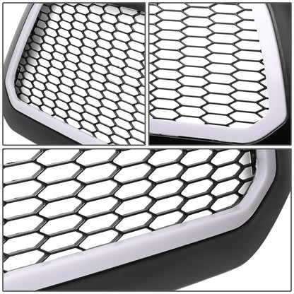 PARRILLA GRILLE - 13-18 DODGE RAM 1500 / 2018 DODGE RAM 1500 CLASSIC - DOES NOT FIT REBEL MODEL - HONEYCOMB MESH - W/ LED DRL LIGHT - LED'S REQUIRE WIRING INTO EXISTING LIGHTING - MATTE BLACK