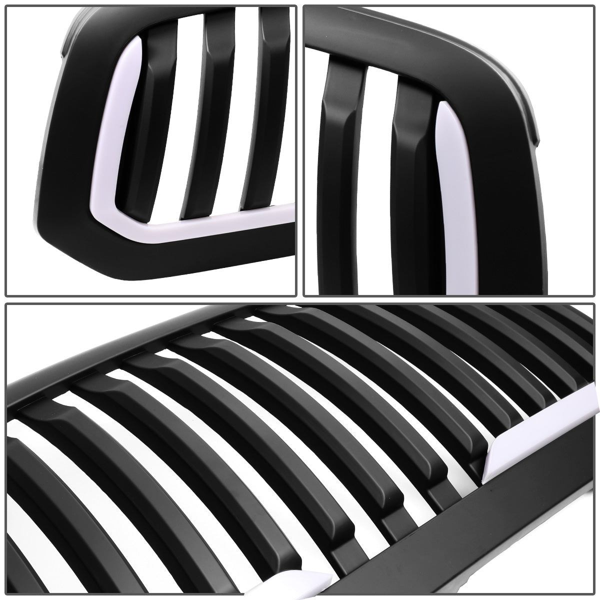 PARRILLA GRILLE - 13-18 DODGE RAM 1500 / 2018 DODGE RAM 1500 CLASSIC - DOES NOT FIT REBEL MODEL - VERTICAL FENCE STYLE - W/ LED DRL LIGHT - LED'S REQUIRE WIRING INTO EXISTING LIGHTING - MATTE BLACK
