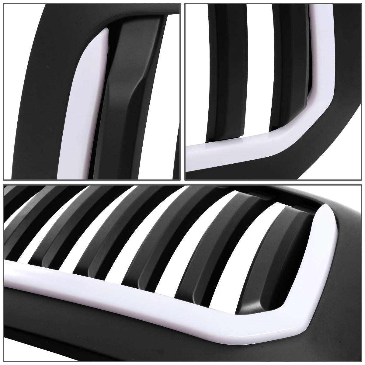 PARRILLA GRILLE - 13-18 DODGE RAM 1500 / 2018 DODGE RAM 1500 CLASSIC - DOES NOT FIT REBEL MODEL - VERTICAL FENCE STYLE - W/ LED DRL LIGHT - LED'S REQUIRE WIRING INTO EXISTING LIGHTING - MATTE BLACK