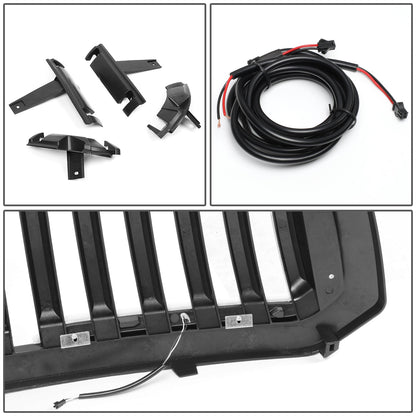 PARRILLA GRILLE - 13-18 DODGE RAM 1500 / 2018 DODGE RAM 1500 CLASSIC - DOES NOT FIT REBEL MODEL - VERTICAL FENCE STYLE - W/ LED DRL LIGHT - LED'S REQUIRE WIRING INTO EXISTING LIGHTING - MATTE BLACK