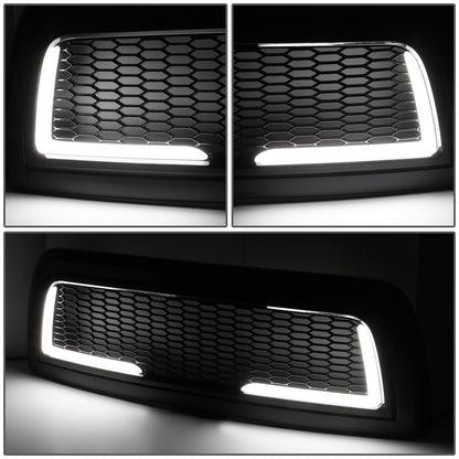 PARRILLA GRILLE - 10-18 DODGE RAM 2500, 3500 - HONEYCOMB MESH - W/ LED DRL LIGHT - LED'S REQUIRE WIRING INTO EXISTING LIGHTING - BLACK