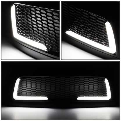 PARRILLA GRILLE - 10-18 DODGE RAM 2500, 3500 - HONEYCOMB MESH - W/ LED DRL LIGHT - LED'S REQUIRE WIRING INTO EXISTING LIGHTING - BLACK