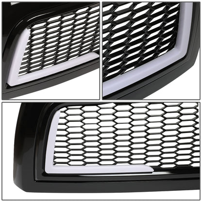 PARRILLA GRILLE - 10-18 DODGE RAM 2500, 3500 - HONEYCOMB MESH - W/ LED DRL LIGHT - LED'S REQUIRE WIRING INTO EXISTING LIGHTING - BLACK