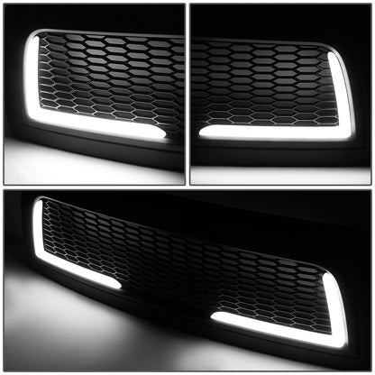 PARRILLA GRILLE - 10-18 DODGE RAM 2500, 3500 - HONEYCOMB MESH - W/ LED DRL LIGHT - LED'S REQUIRE WIRING INTO EXISTING LIGHTING - MATTE BLACK