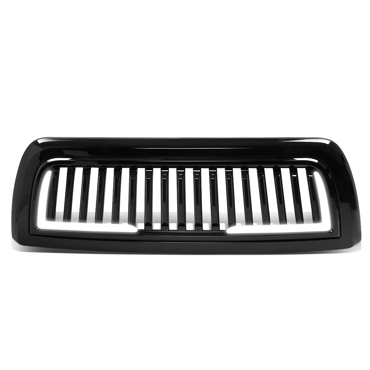 PARRILLA GRILLE - 10-18 DODGE RAM 2500, 3500 - VERTICAL FENCE STYLE - W/ LED DRL LIGHT - LED'S REQUIRE WIRING INTO EXISTING LIGHTING - BLACK