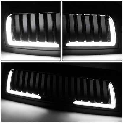 PARRILLA GRILLE - 10-18 DODGE RAM 2500, 3500 - VERTICAL FENCE STYLE - W/ LED DRL LIGHT - LED'S REQUIRE WIRING INTO EXISTING LIGHTING - BLACK
