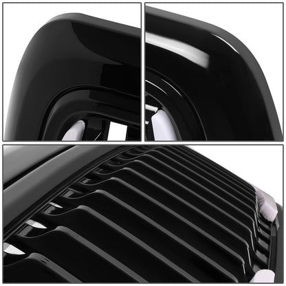 PARRILLA GRILLE - 10-18 DODGE RAM 2500, 3500 - VERTICAL FENCE STYLE - W/ LED DRL LIGHT - LED'S REQUIRE WIRING INTO EXISTING LIGHTING - BLACK