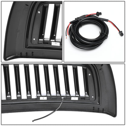 PARRILLA GRILLE - 10-18 DODGE RAM 2500, 3500 - VERTICAL FENCE STYLE - W/ LED DRL LIGHT - LED'S REQUIRE WIRING INTO EXISTING LIGHTING - BLACK