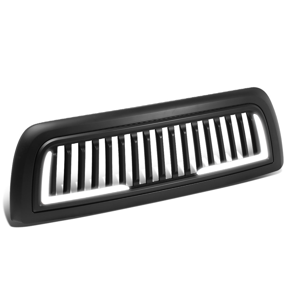 PARRILLA GRILLE - 10-18 DODGE RAM 2500, 3500 - VERTICAL FENCE STYLE - W/ LED DRL LIGHT - LED'S REQUIRE WIRING INTO EXISTING LIGHTING - MATTE BLACK