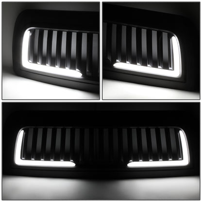 PARRILLA GRILLE - 10-18 DODGE RAM 2500, 3500 - VERTICAL FENCE STYLE - W/ LED DRL LIGHT - LED'S REQUIRE WIRING INTO EXISTING LIGHTING - MATTE BLACK