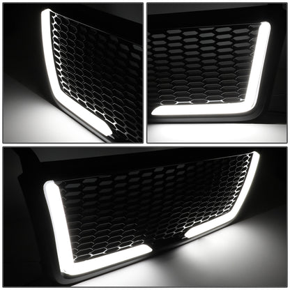PARRILLA GRILLE - 04-08 FORD F-150 - HONEYCOMB MESH - W/ LED DRL LIGHT - LED'S REQUIRE WIRING INTO EXISTING LIGHTING - BLACK