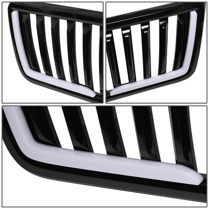 PARRILLA GRILLE - 04-08 FORD F-150 - VERTICAL FENCE STYLE - W/ LED DRL LIGHT - LED'S REQUIRE WIRING INTO EXISTING LIGHTING - BLACK