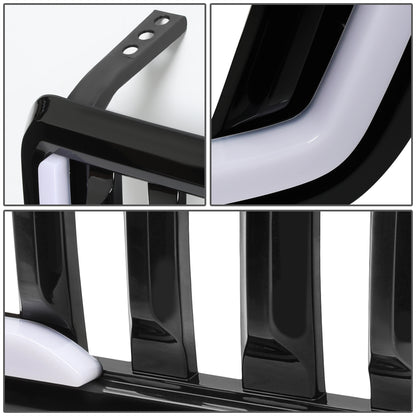 PARRILLA GRILLE - 04-08 FORD F-150 - VERTICAL FENCE STYLE - W/ LED DRL LIGHT - LED'S REQUIRE WIRING INTO EXISTING LIGHTING - BLACK