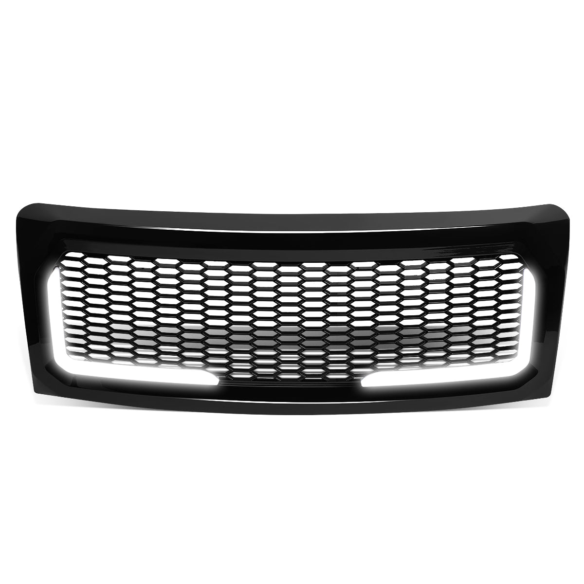 PARRILLA GRILLE - 09-14 FORD F-150 - HONEYCOMB MESH - W/ LED DRL LIGHT - LED'S REQUIRE WIRING INTO EXISTING LIGHTING - BLACK