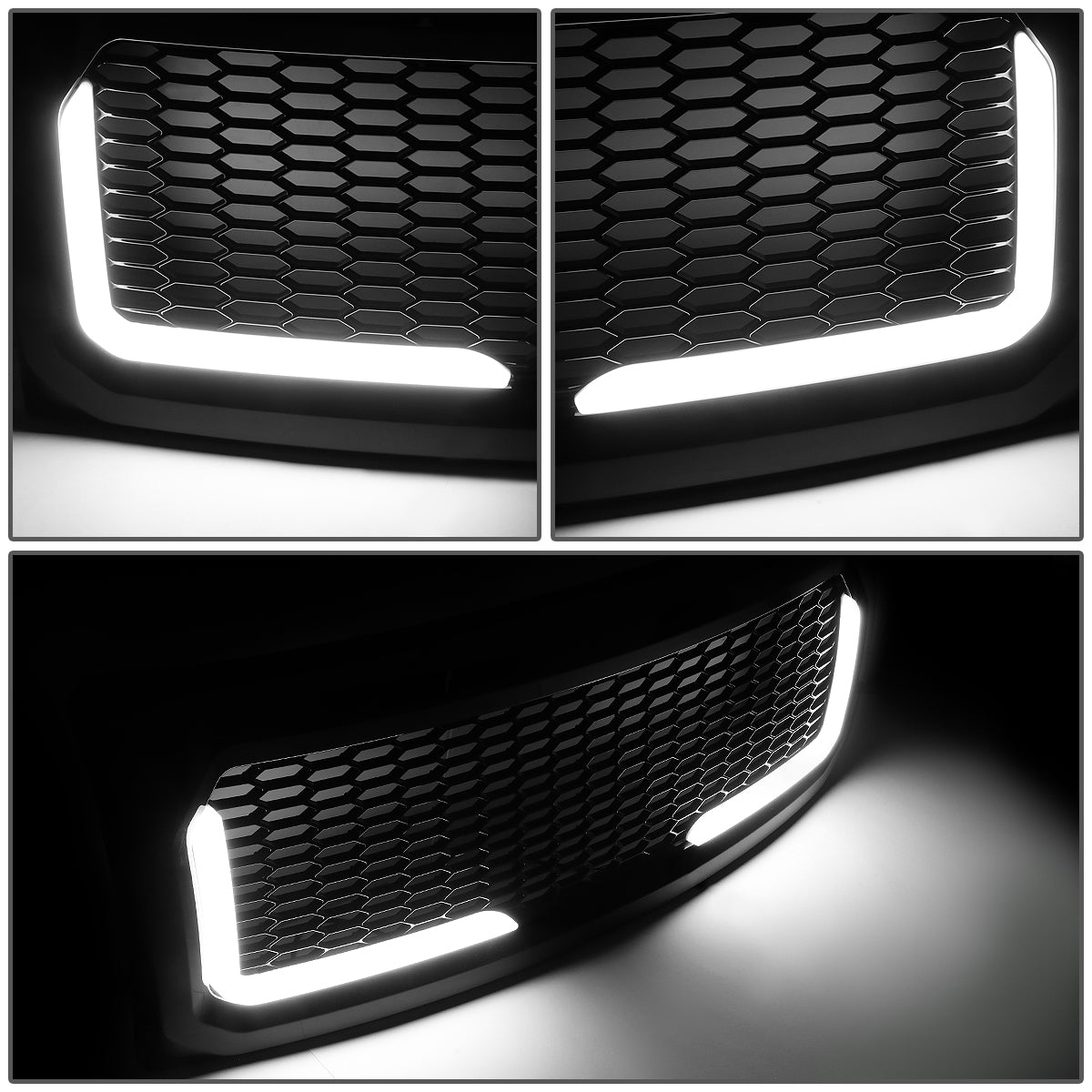 PARRILLA GRILLE - 09-14 FORD F-150 - HONEYCOMB MESH - W/ LED DRL LIGHT - LED'S REQUIRE WIRING INTO EXISTING LIGHTING - BLACK