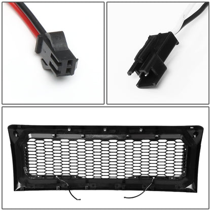 PARRILLA GRILLE - 09-14 FORD F-150 - HONEYCOMB MESH - W/ LED DRL LIGHT - LED'S REQUIRE WIRING INTO EXISTING LIGHTING - MATTE BLACK
