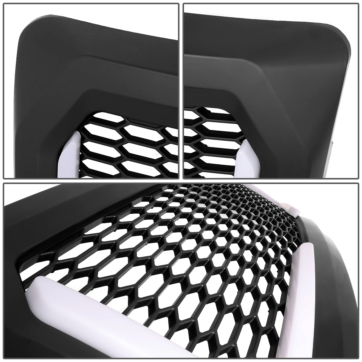 PARRILLA GRILLE - 09-14 FORD F-150 - HONEYCOMB MESH - W/ LED DRL LIGHT - LED'S REQUIRE WIRING INTO EXISTING LIGHTING - MATTE BLACK
