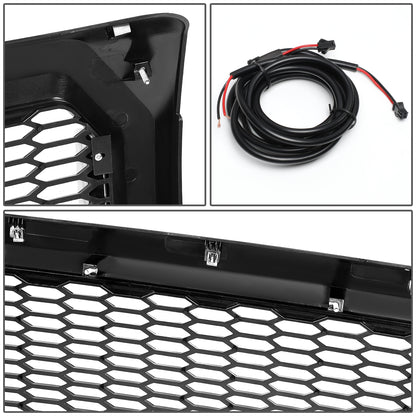 PARRILLA GRILLE - 09-14 FORD F-150 - HONEYCOMB MESH - W/ LED DRL LIGHT - LED'S REQUIRE WIRING INTO EXISTING LIGHTING - MATTE BLACK